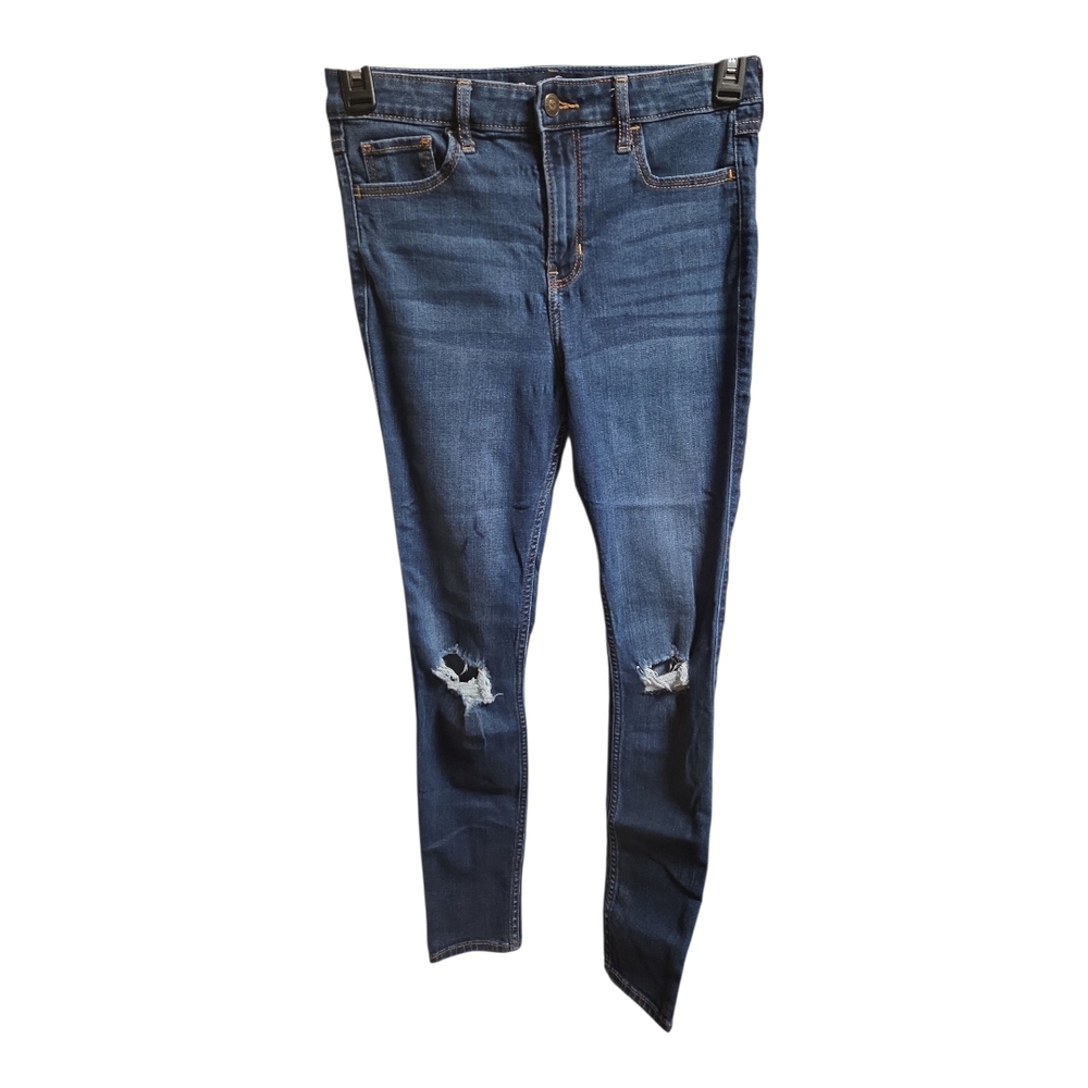 Stylish Holister Blue Distressed Women Jeans
